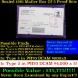 ***Auction Highlight*** Original sealed box 5- 1981 United States Mint Proof Sets (fc)
