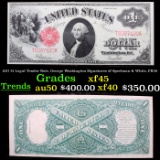 1917 $1 Legal Tender Note, George Washington Signatures of Speelman & White, FR39  Grades xf+