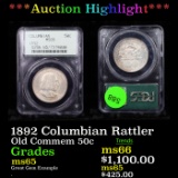 ***Auction Highlight*** PCGS 1892 Columbian Rattler Old Commem Half Dollar 50c Graded ms65 By PCGS (