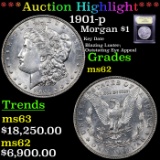 ***Auction Highlight*** 1901-p Morgan Dollar $1 Graded Select Unc By USCG (fc)