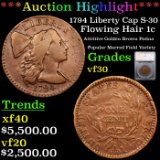 ***Auction Highlight*** 1794 Liberty Cap S-30 Flowing Hair large cent 1c Graded vf30 By SEGS (fc)