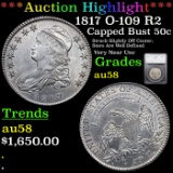 ***Auction Highlight*** 1817 O-109 R2 Capped Bust Half Dollar 50c Graded au58 By SEGS (fc)