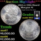 ***Auction Highlight*** NGC 1882-cc GSA Hoard Morgan Dollar $1 Graded ms66 By NGC (fc)