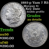 1893-p Vam 7 R5 Morgan Dollar $1 Grades AU Details