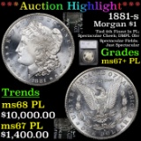 ***Auction Highlight*** 1881-s Morgan Dollar $1 Graded ms67+ PL By SEGS (fc)