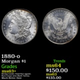 1880-o Morgan Dollar $1 Graded ms63+ By SEGS