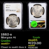 NGC 1882-s Morgan Dollar $1 Graded ms65+ By NGC