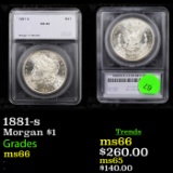 1881-s Morgan Dollar $1 Graded ms66 By SEGS