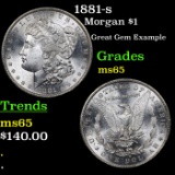 1881-s Morgan Dollar $1 Grades GEM Unc