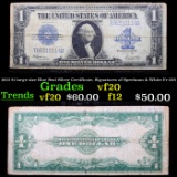 1923 $1 large size Blue Seal Silver Certificate, Signatures of Speelman & White Fr-239 Grades vf, ve