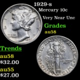 1929-s Mercury Dime 10c Grades Choice AU/BU Slider