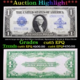 ***Auction Highlight*** 1923 $1 large size Blue Seal Silver Certificate, Signatures of Woods & White