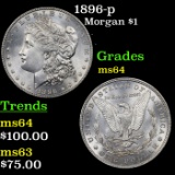 1896-p Morgan Dollar $1 Grades Choice Unc
