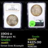 NGC 1904-o Morgan Dollar $1 Graded ms65 By NGC