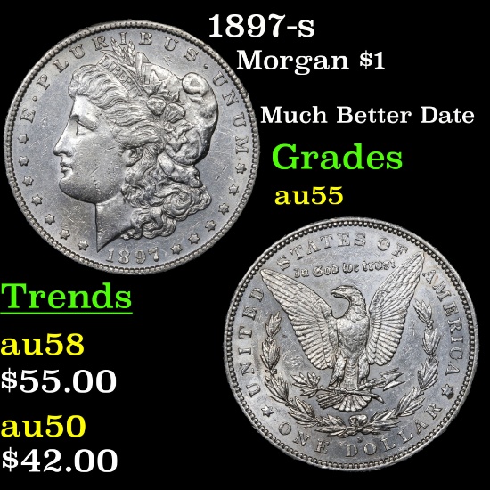 1897-s Morgan Dollar $1 Grades Choice AU