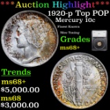 ***Auction Highlight*** 1920-p Top POP Mercury Dime 10c Graded ms68+ By SEGS (fc)