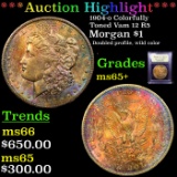 ***Auction Highlight*** 1904-o Colorfully Toned Vam 12 R5 Morgan Dollar $1 Graded GEM+ Unc By USCG (