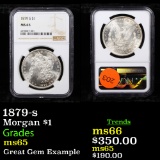 NGC 1879-s Morgan Dollar $1 Graded ms65 By NGC