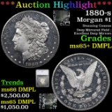 ***Auction Highlight*** 1880-s Morgan Dollar $1 Graded ms65+ DMPL By SEGS (fc)