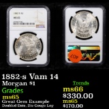 NGC 1882-s Vam 14 Morgan Dollar $1 Graded ms65 By NGC