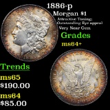 1886-p Morgan Dollar $1 Grades Choice+ Unc