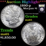 ***Auction Highlight*** 1890-p Morgan Dollar $1 Graded GEM Unc By USCG (fc)