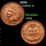 1888 Indian Cent 1c Grades xf