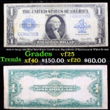 1923 $1 large size Blue Seal Silver Certificate, Signatures of Speelman & White Fr-239 Grades vf+