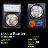 1883-o Rattler Morgan Dollar $1 Graded ms63 By PCGS