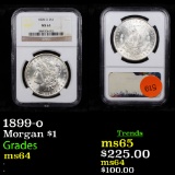 NGC 1899-o Morgan Dollar $1 Graded ms64 By NGC