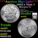 ***Auction Highlight*** 1902-s Vam 7  Morgan Dollar $1 Graded ms63 By SEGS (fc)