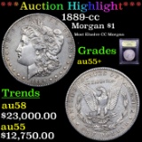 ***Auction Highlight*** 1889-cc Morgan Dollar $1 Graded au55+ By USCG (fc)