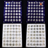 ***Auction Highlight*** Complete Washington Quarter Capital Plastic Set 1932-1964 84 coins (fc)