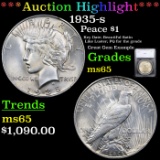 ***Auction Highlight*** 1935-s Peace Dollar $1 Graded ms65 By SEGS (fc)