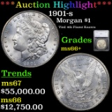 ***Auction Highlight*** 1901-s Morgan Dollar $1 Graded ms66+ By SEGS (fc)