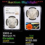 ***Auction Highlight*** NGC 1901-o Morgan Dollar $1 Graded ms65 By NGC (fc)