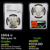 NGC 1884-o Morgan Dollar $1 Graded ms65 By NGC