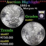 ***Auction Highlight*** 1881-s Morgan Dollar $1 Graded GEM++ Unc By USCG (fc)