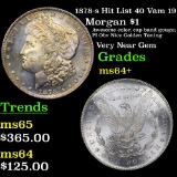 1878-s Hit List 40 Vam 19 Morgan Dollar $1 Grades Choice+ Unc