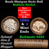 Buffalo Nickel Shotgun Roll in Old Bank Style 'Automat Horn & Hardart' Wrapper 1924 & s Mint Ends