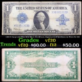 1923 $1 large size Blue Seal Silver Certificate, Signatures of Speelman & White Fr-239 Grades vf, ve