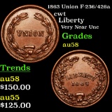 1863 Union F-236/426a Civil War Token 1c Grades Choice AU/BU Slider