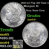 1883-o /o Top 100 Vam 4 Morgan Dollar $1 Grades Choice+ Unc