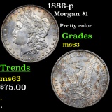 1886-p Morgan Dollar $1 Grades Select Unc