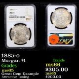 NGC 1885-o Morgan Dollar $1 Graded ms65 By NGC