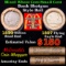 Mixed small cents 1c orig shotgun roll, 1857 Flying Eagle Cent, 1890 Indian cent other end, McDonald