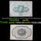 1862 US Fractional Currency 10c First Issue fr-1242 Washington Grades Choice AU/BU Slider