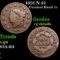 1831 N-12 Coronet Head Large Cent 1c Grades vg details