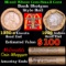 Mixed small cents 1c orig shotgun roll, 1950-s Wheat Cent, 1908 Indian cent other end, McDonalds Wra
