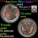 Proof ***Auction Highlight*** PCGS 1884 Morgan Dollar $1 Graded pr64 By PCGS (fc)